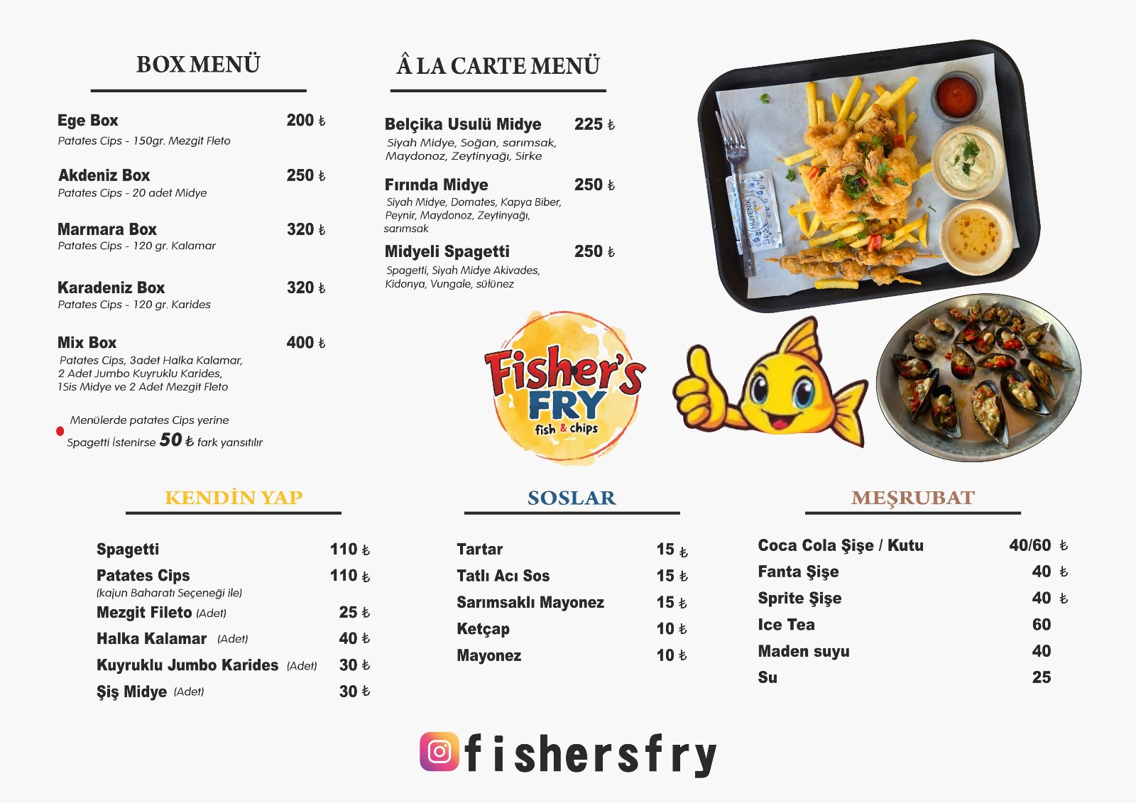 Fisher's Fry Ana Menü